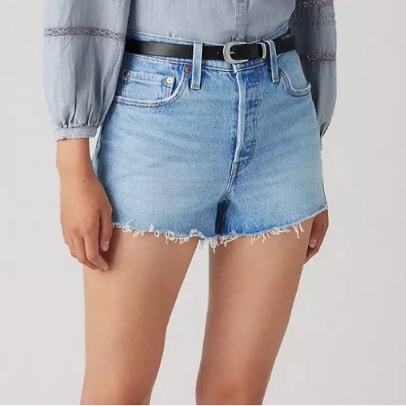 Levi's Light Blue Jean Shorts - Picture 1 of 5